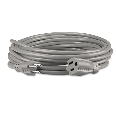 Innovera Indoor Heavy-Duty Extension Cord, 15 ft, 13 A, Gray (IVR72215)