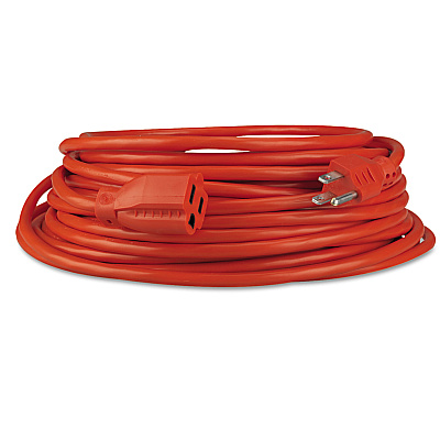 Innovera Indoor/Outdoor Extension Cord, 50 ft, 13 A, Orange (IVR72250)