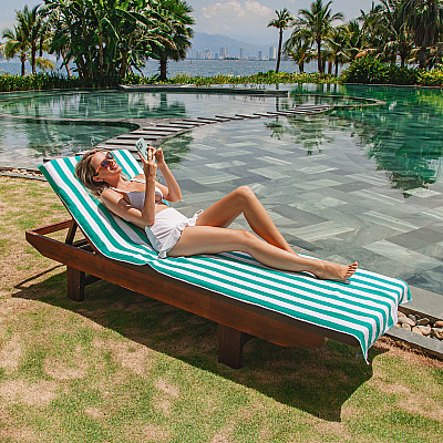 California Cabana Chaise Cover 30x85 Green, Pack Of 2 (P-CC-CABANA-GR)