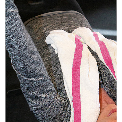 Power Gym Bath Towel 22x44 Pink Stripe, Pack Of 6 (PNP-PWR-2244-6PKCS)