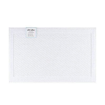 Cotton Bath Mat 20x32 White, Case Of 4 (HH-BM-2032-WH)