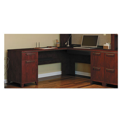 Bush Enterprise Collection L-Desk Surface, 70.13" X 70.13" X 29.75", Harvest Cherry, (box 2 Of 2) (BSH2910CSA203)