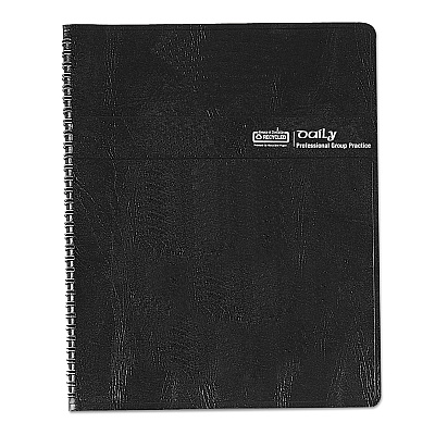House of Doolittle Eight-Person Group Practice Daily Appointment Book, 11 x 8.5, Black Cover, 12-Month (Jan to Dec): 2026 (28102)