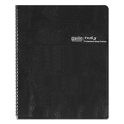 House of Doolittle Executive Series Four-Person Group Practice Daily Appointment Book, 11 x 8.5, Black Hard Cover, 12-Month (Jan to Dec): 2026 (28292)