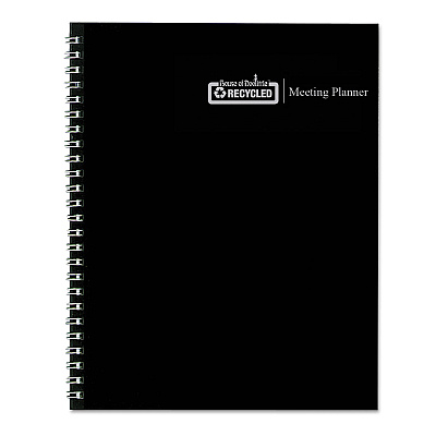 House of Doolittle Recycled Meeting Note Planner, 11 x 8.5, Black Cover, 12-Month (Jan to Dec): 2026 (583992)