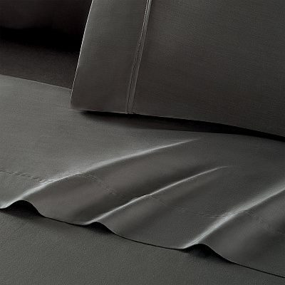 Aston & Arden Tencel Sheet Set California King - Dark Grey, 4 Piece Set (P-SS-CKG-400-DG)