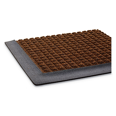 Crown Super-Soaker Wiper Mat with Gripper Bottom, Polypropylene, 36 x 120, Dark Brown (CWNSSR310DB)