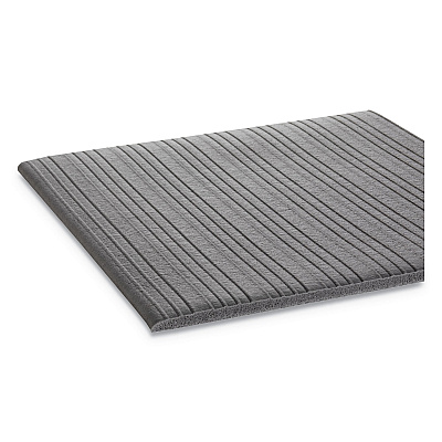 Crown Ribbed Anti-Fatigue Mat, Vinyl, 36 x 120, Gray (CWNFL3610GY)