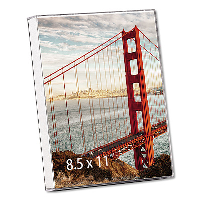 Universal Clear Box Frame, Plastic, 8.5 x 11 Insert, Clear (UNV76890)
