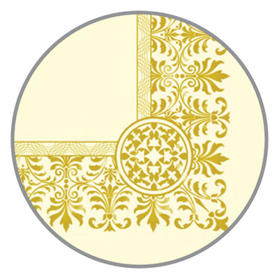Southworth Premium Certificates, 8.5 x 11, Ivory/Gold with Fleur Gold Foil Border, 15/Pack (SOUCTP1V)