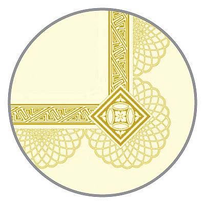 Southworth Premium Certificates, 8.5 x 11, Ivory/Gold with Spiro Gold Foil Border,15/Pack (SOUCTP2V)