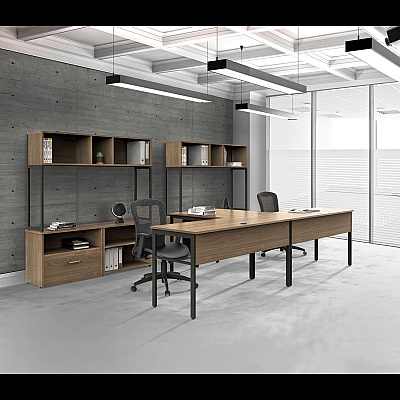 Linea Italia Urban Series Desk Workstation, 59" x 23.75" x 29.5", Ash (LITUR601ASH)