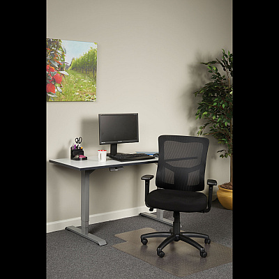 Alera Elusion II Series Mesh Mid-Back Swivel/Tilt Chair, Supports Up to 275 lb, 18.11" to 21.77" Seat Height, Black (ALEELT4214B)