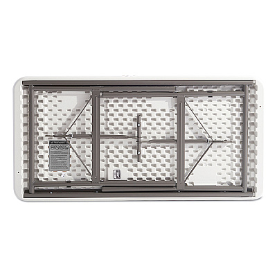 Alera Resin Rectangular Folding Table, Square Edge, 72w x 30d x 29h, Platinum (ALE65600)