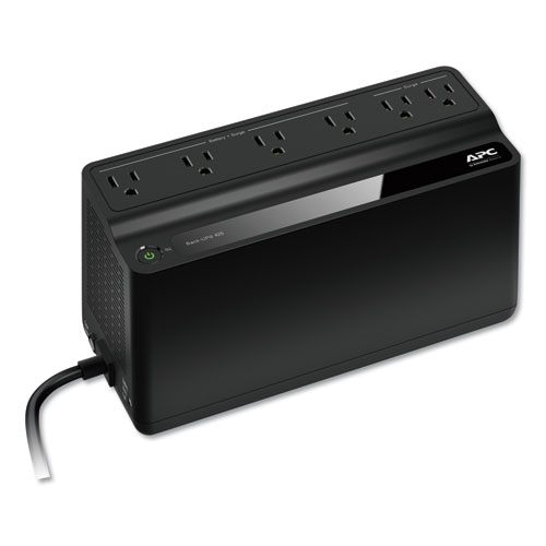 APC Smart-UPS 425 VA Battery Backup System, 6 Outlets, 120 VA, 180 J (BE425M)
