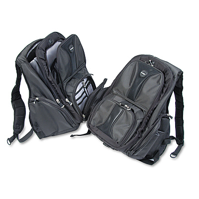 Kensington Contour Laptop Backpack, Fits Devices Up to 17", Ballistic Nylon, 15.75 x 9 x 19.5, Black (KMW62238)