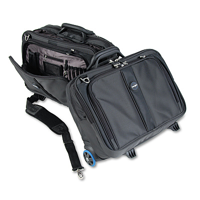 Kensington Contour Rolling Laptop Case, Fits Devices Up to 17", Ballistic Nylon, 17.5 x 9.5 x 13, Black (KMW62348)