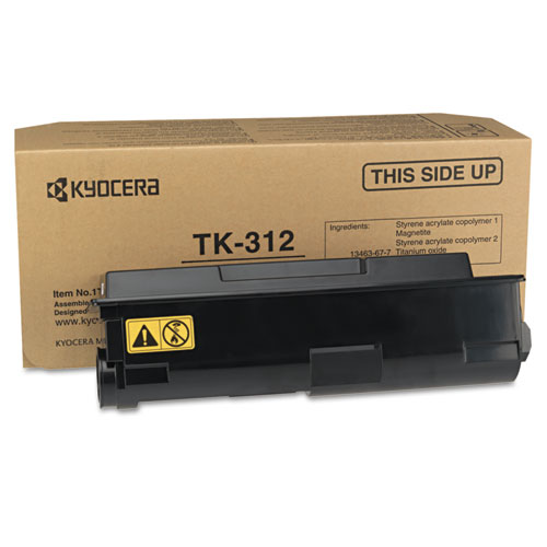 Kyocera TK312 Toner, 12,000 Page-Yield, Black