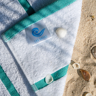 Las Rayas Beach Towel 30x60 Green, Case Of 24 (BT-HS3060-15GR-CS)