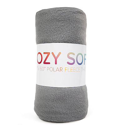 Cozy Soft Polar Fleece Throw 50x60 Grey (12pk), Case Of 12 (FLC-PLR-5060-GY-CS)
