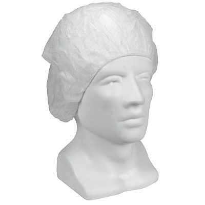 Proworks Bouffant Cap, Polyproplene, White, 24", 1000/cs, Case Of 1000 (DA-BC24WH)