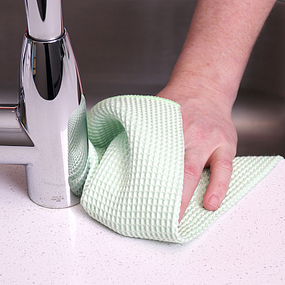 Smart Choice Waffle Cleaning Cloth 16x16 Green, Case Of 180 (M915104G)