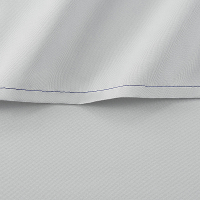 Host & Home Microfiber Flat Sheets - Queen - Gray W/ Blue Hem, Case Of 24 (MFS-90110-GY)