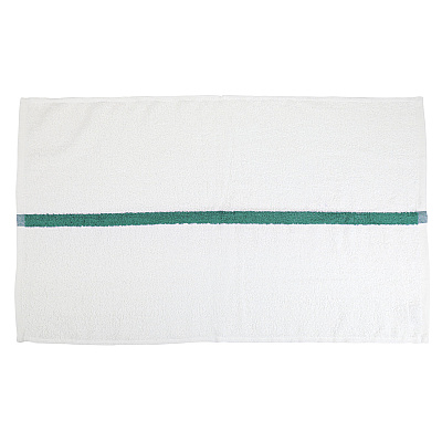 Power Gym Hand Towel 16x27 Green Stripe, Case Of 120 (PWR-1627-3GRCS-CS)