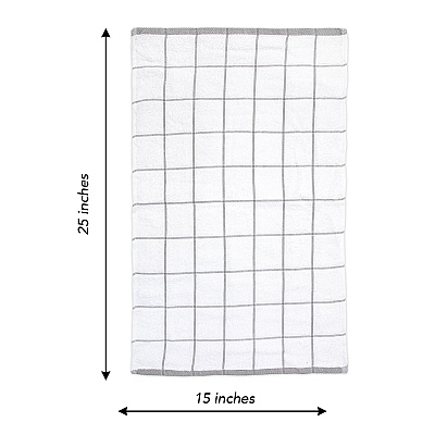 Cooks Linen Kitchen Towel 15x25 Grey, Pack Of 12 (PNP-KT-GREY)