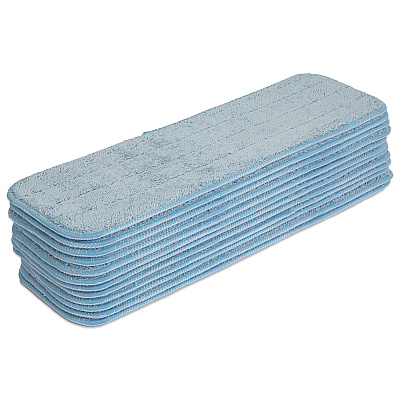Microfiber Flat Wet Mop - 18", Blue, Pack Of 12 (PNP830018B)