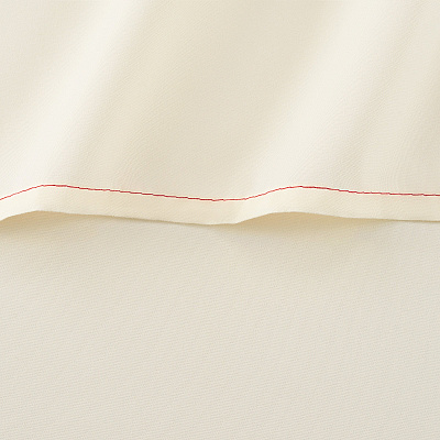 Host & Home Microfiber Flat Sheets - Full - Ivory W/ Red Hem, Pack Of 6 (P-MFS-81108-IV)