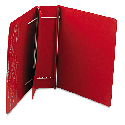 Charles Leonard VariCap Expandable Binder, 2 Posts, 6" Capacity, 11 x 8.5, Red (LEO61603)