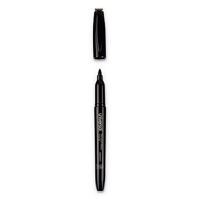 Universal Pen-Style Permanent Marker, Fine Bullet Tip, Black, Dozen (UNV07071)