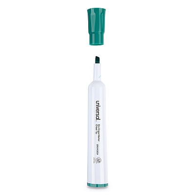 Universal Dry Erase Marker, Broad Chisel Tip, Green, Dozen (UNV43654)