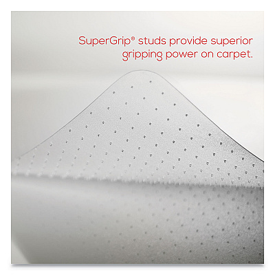 deflecto EconoMat Occasional Use Chair Mat, Low Pile Carpet, Roll, 46 x 60, Rectangle, Clear (DEFCM11442FCOM)