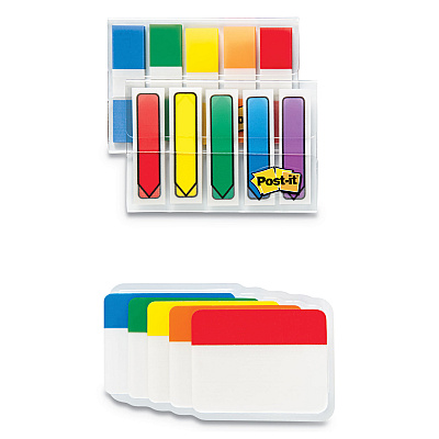Post-it Flags and Tabs Combo Pack, Assorted Primary Colors, 230/Pack (MMM686XLP)