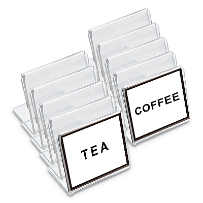 Universal Mini Table-Top Sign, 1.5 x 2, Clear (UNV76861)