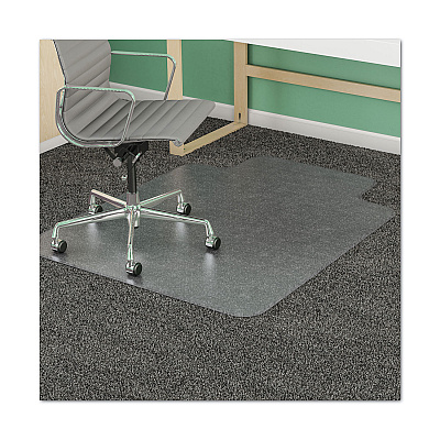 Alera All Day Use Non-Studded Chair Mat for Hard Floors, 36 x 48, Lipped, Clear (ALEMAT3648HFL)