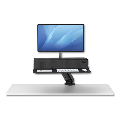 Fellowes Lotus RT Sit-Stand Workstation, 48" x 30" x 42.2" to 49.2", Black (8081501)