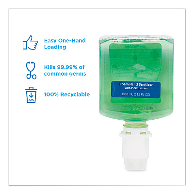 Georgia Pacific Professional GP enMotion Gen2 Moisturizing Foam Hand Sanitizer Dispenser Refill, 1,000 mL, Fragrance-Free, 2/Carton (GPC42334)