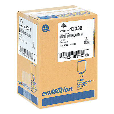 Georgia Pacific Professional GP enMotion High-Frequency-Use Foam Sanitizer Dispenser Refill, Fragrance-Free, 1,000 mL, Fragrance-Free, 2/Carton (GPC42336)