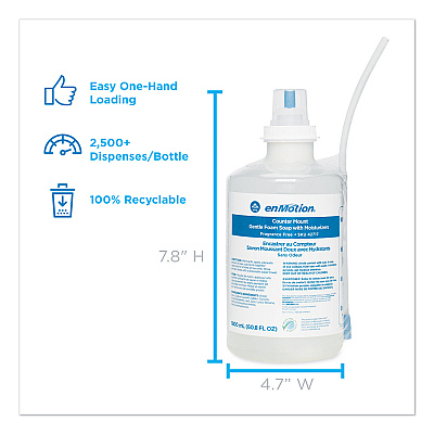 Georgia Pacific Professional GP enMotion Counter Mount Foam Soap Refill, Fragrance-Free, 1,800 mL, 2/Carton (GPC42717)