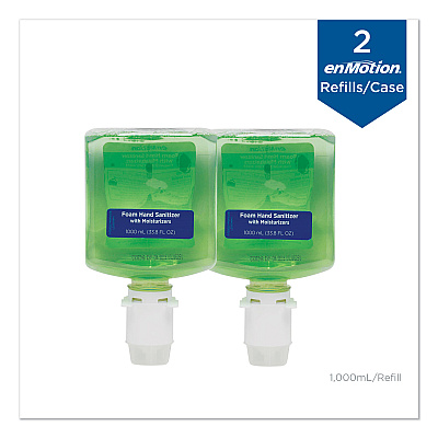 Georgia Pacific Professional GP enMotion Gen2 Moisturizing Foam Hand Sanitizer Dispenser Refill, 1,000 mL, Fragrance-Free, 2/Carton (GPC42334)