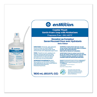 Georgia Pacific Professional GP enMotion Counter Mount Foam Soap Refill, Fragrance-Free, 1,800 mL, 2/Carton (GPC42717)