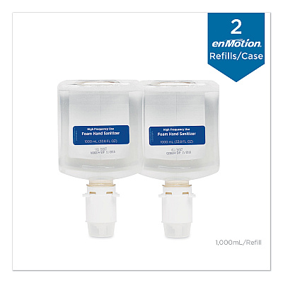 Georgia Pacific Professional GP enMotion High-Frequency-Use Foam Sanitizer Dispenser Refill, Fragrance-Free, 1,000 mL, Fragrance-Free, 2/Carton (GPC42336)