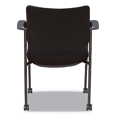 Alera IV Series Fabric Back/Seat Guest Chairs, 24.8" x 22.83" x 32.28", Black Seat, Black Back, Black Base, 2/Carton (ALEIV4317A)