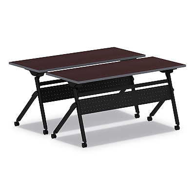 Alera Flip and Nest Table Base, 55.88w x 23.63d x 28.5h, Black (ALEVA7276BK)