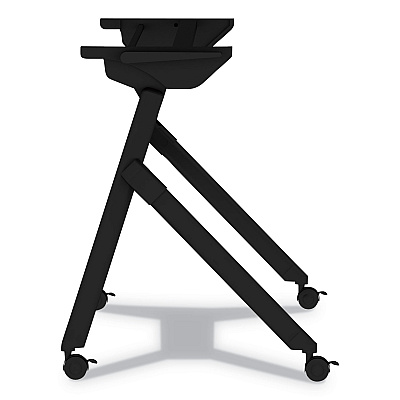 Alera Flip and Nest Table Base, 55.88w x 23.63d x 28.5h, Black (ALEVA7276BK)