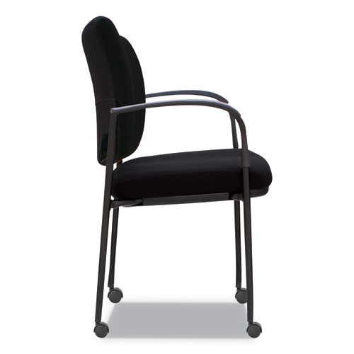 Alera IV Series Fabric Back/Seat Guest Chairs, 24.8" x 22.83" x 32.28", Black Seat, Black Back, Black Base, 2/Carton (IV4317A)