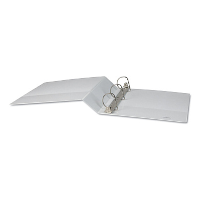 Universal Slant D-Ring View Binder, 3 Rings, 2" Capacity, 11 x 8.5, White, 4/Pack (UNV20746PK)